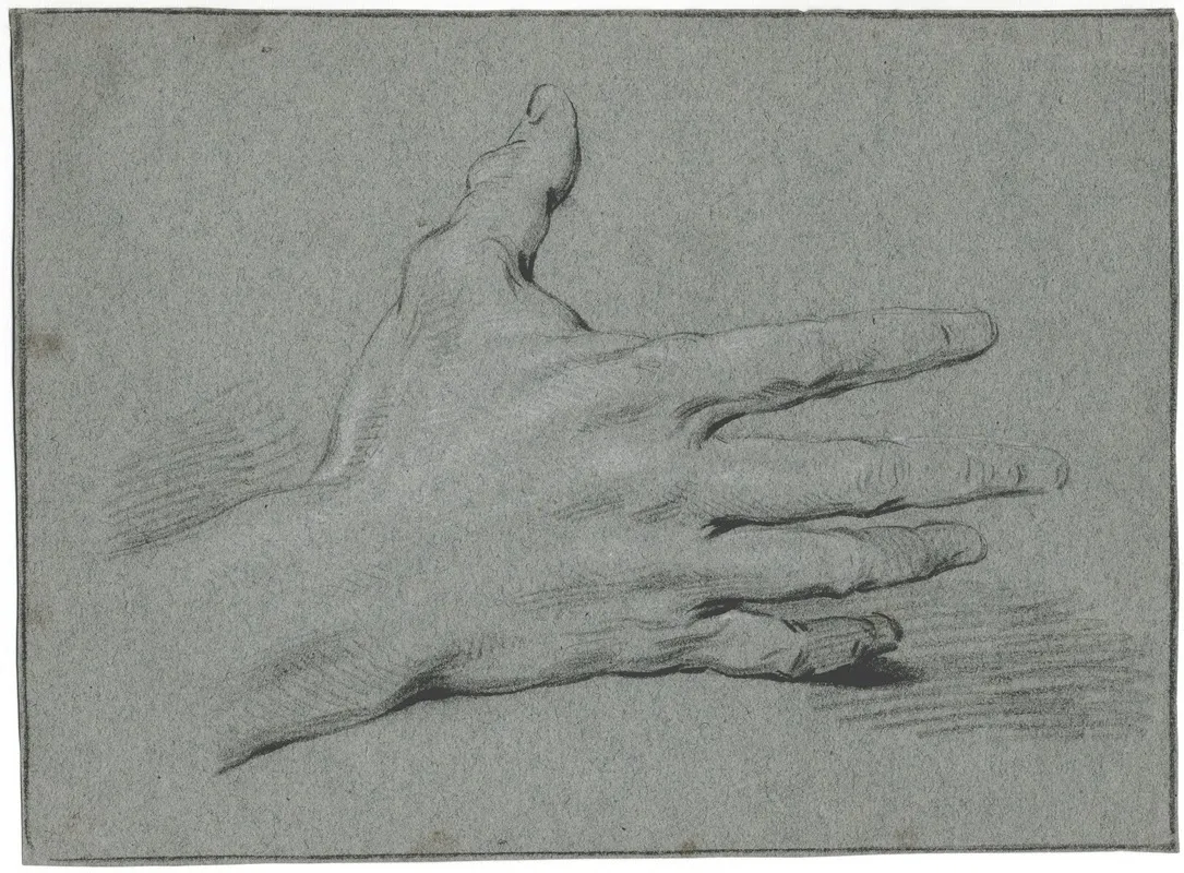 Study Of A Hand With Stretched Fingers