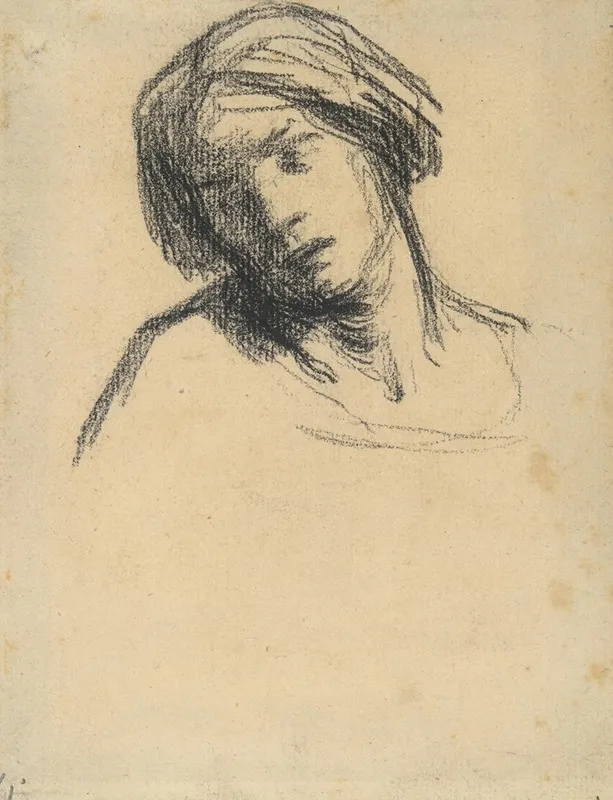 Study Of A Head 9 by Jean-François Millet - Canvas Print
