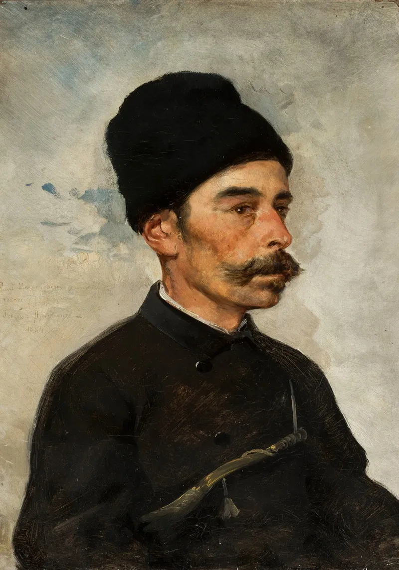 Study Of A Hunter by Tadeusz Ajdukiewicz - Canvas Print