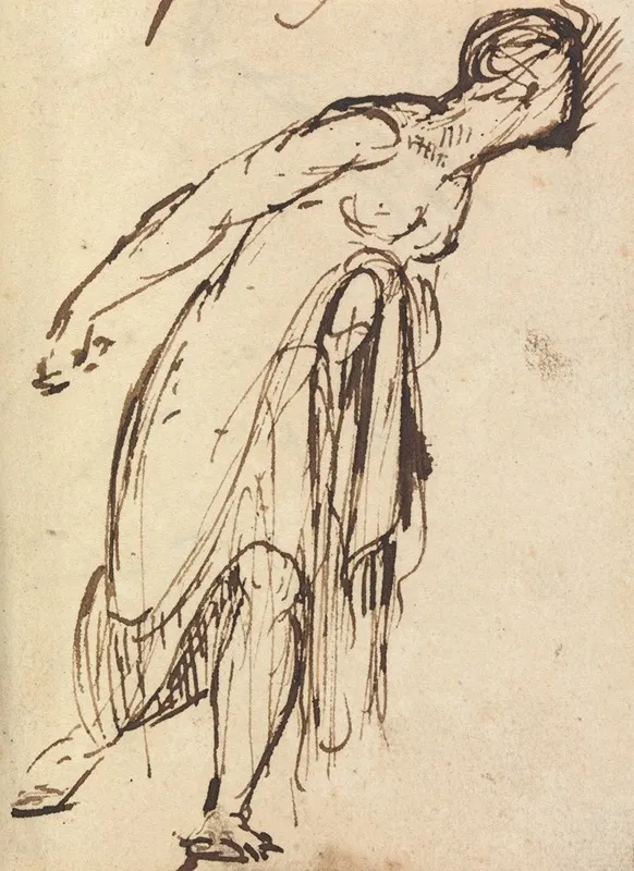 Study Of A Leaning Figure