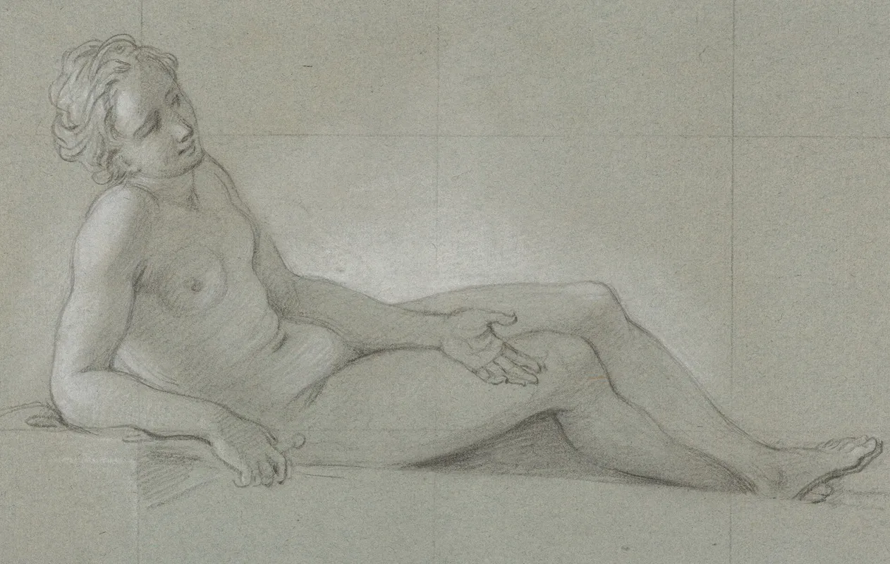 Study Of A Reclining Female Nude