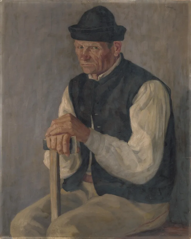 Study Of A Seated Lumberjack