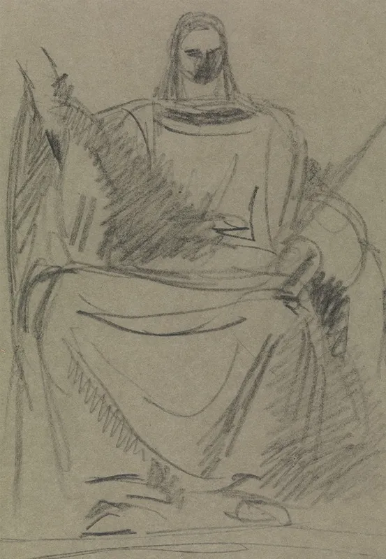 Study Of A Seated Male Figure 2