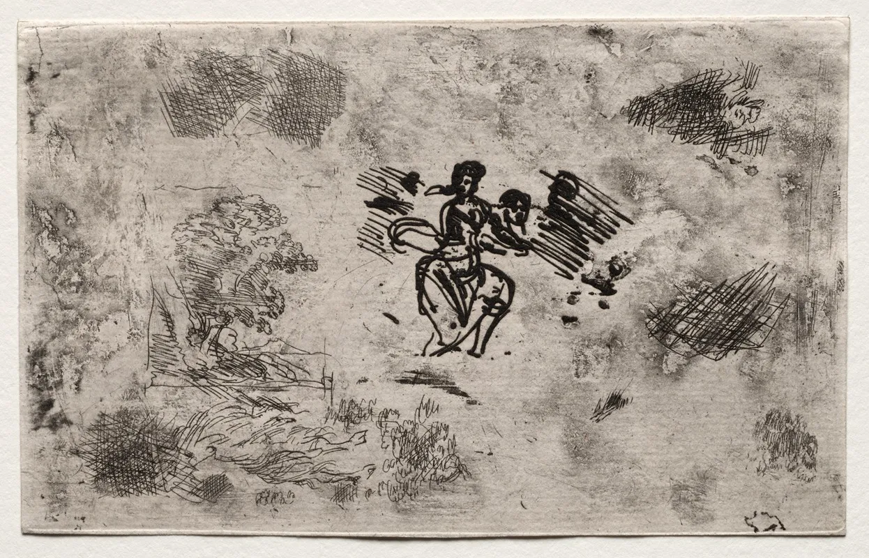 Study Of A Seated Woman And Other Sketches