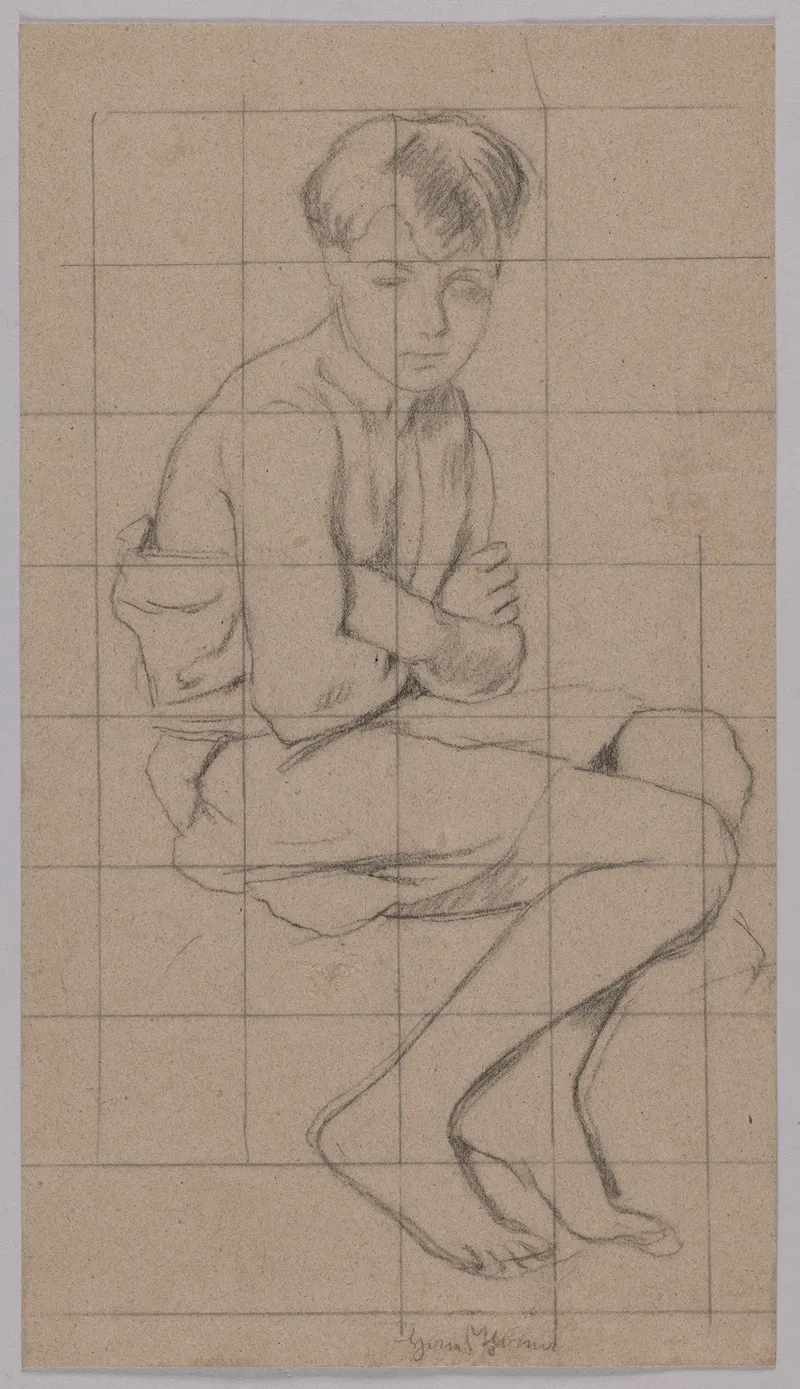 Study Of A Sitting Boy 2