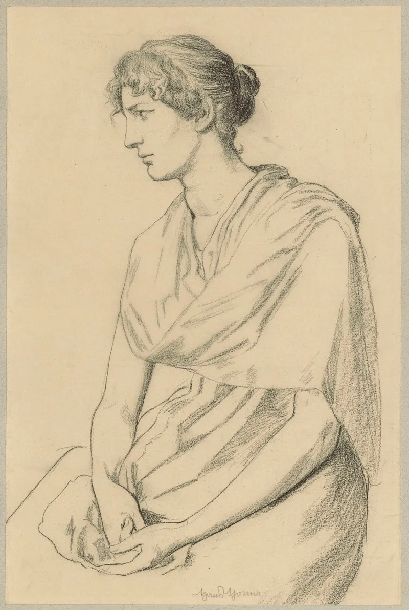 Study Of A Sitting Woman In An Antiquising Costume