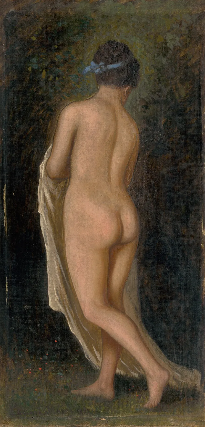 Study Of A Standing Female Nude by Eduard Majsch - Canvas Print