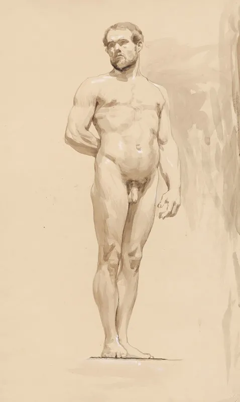 Study Of A Standing Man 2 by Jozef Hanula - Canvas Print