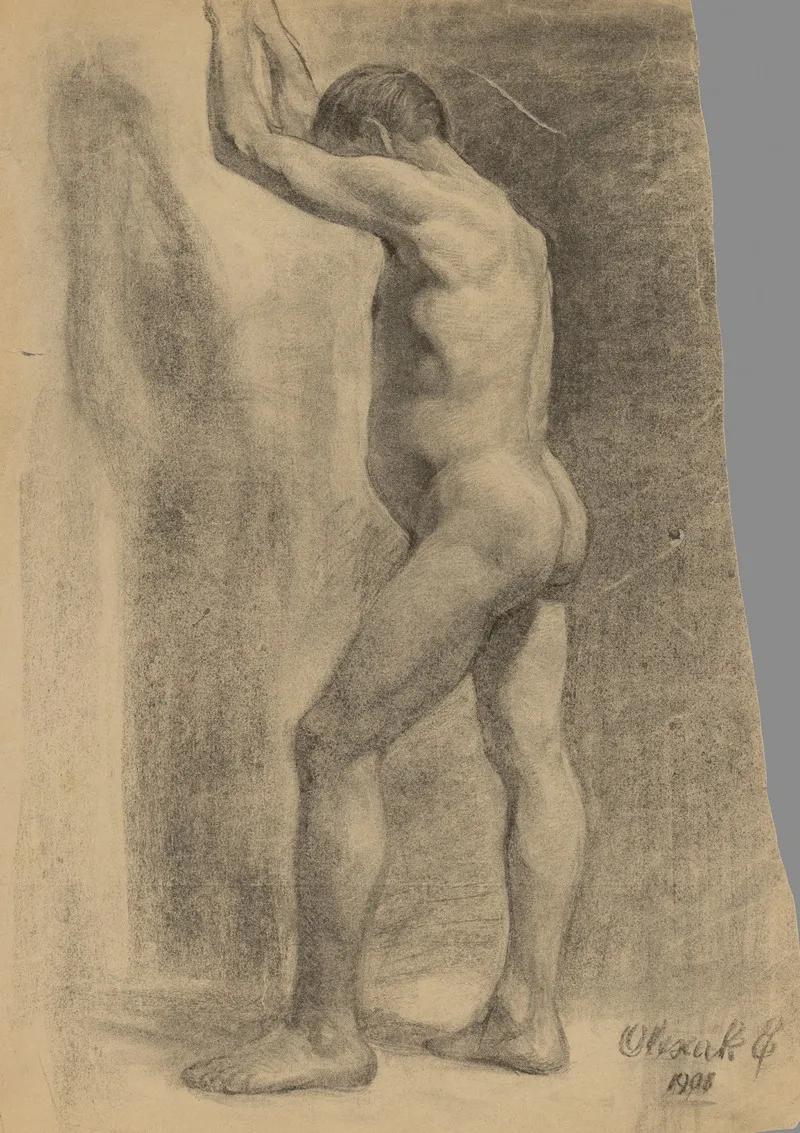 Study Of A Standing Man 6 by Emil Alexay-Olexák - Canvas Print