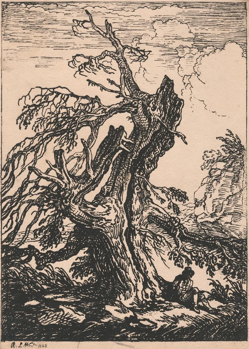 Study Of A Tree 18 by Raphael Lamar West - Canvas Print