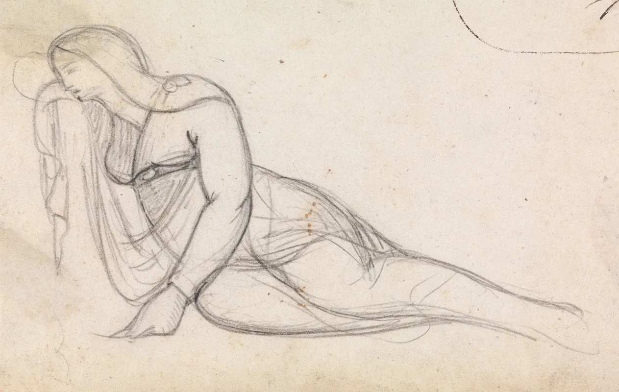 Study Of A Woman In A Partial Recline