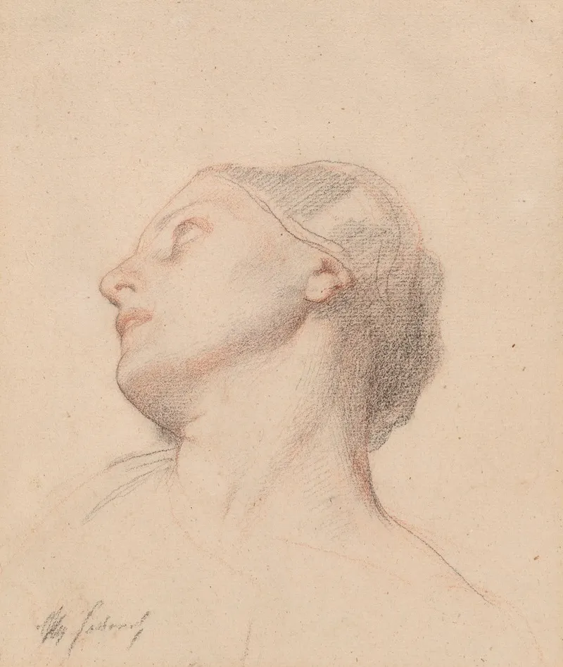 Study Of A Womans Head For The Glorification Of St Louis