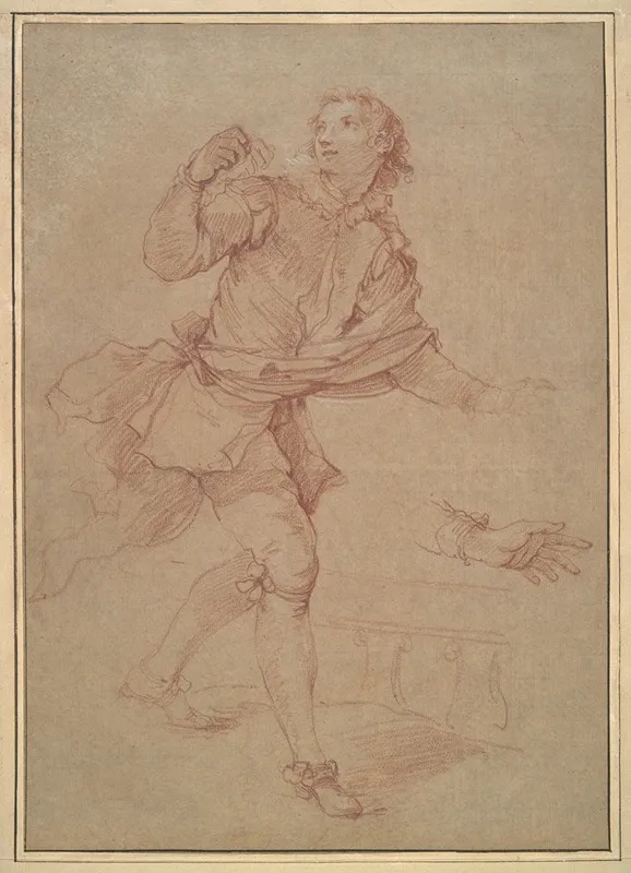 Study Of A Young Man Study For The Tapestry Sanchos Departure For The Island Of Barataria