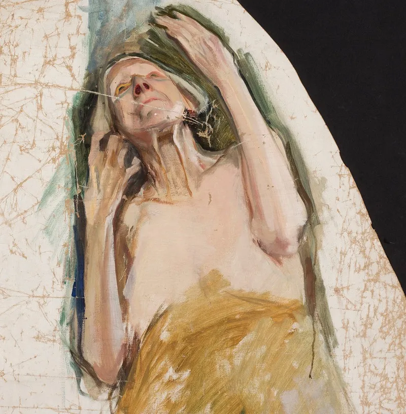 Study Of An Old Woman 4 by Konrad Krzyżanowski - Canvas Print