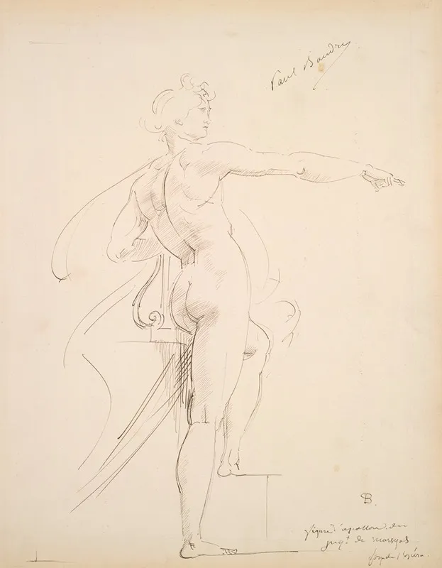 Study Of Apollo For Marsyas Recto by Paul-Jacques-Aimé Baudry - Canvas Print