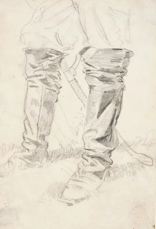 Study Of Cavalry Officers Boots