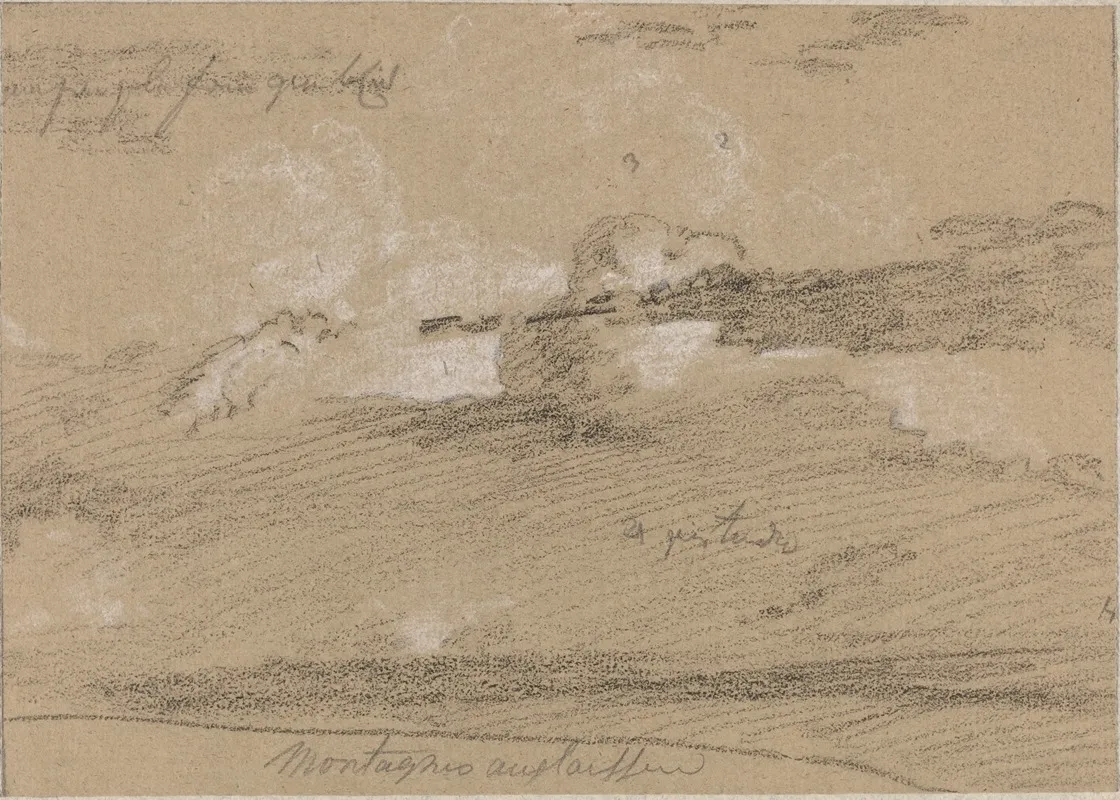 Study Of Clouds Above The Mountains by Jean-Antoine Linck - Canvas Print