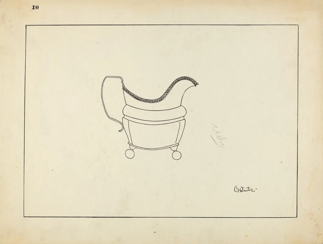 Study Of Cream Pitcher