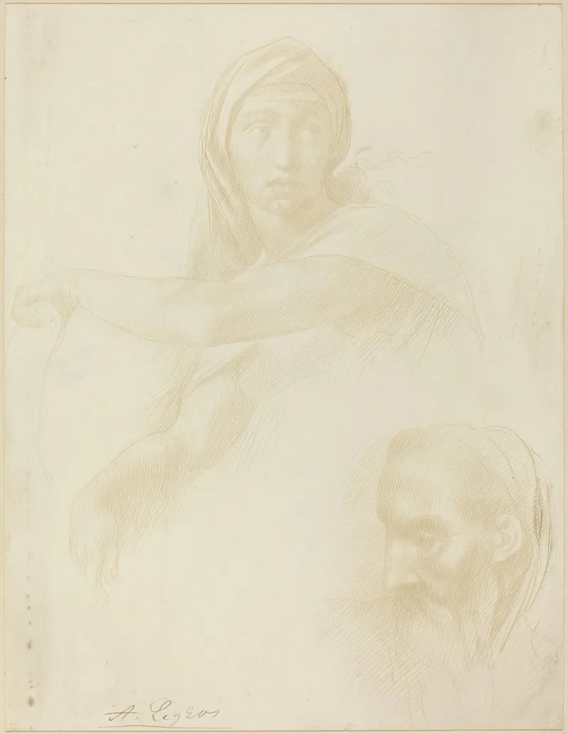 Study Of Delphic Sibyl Head Of A Man