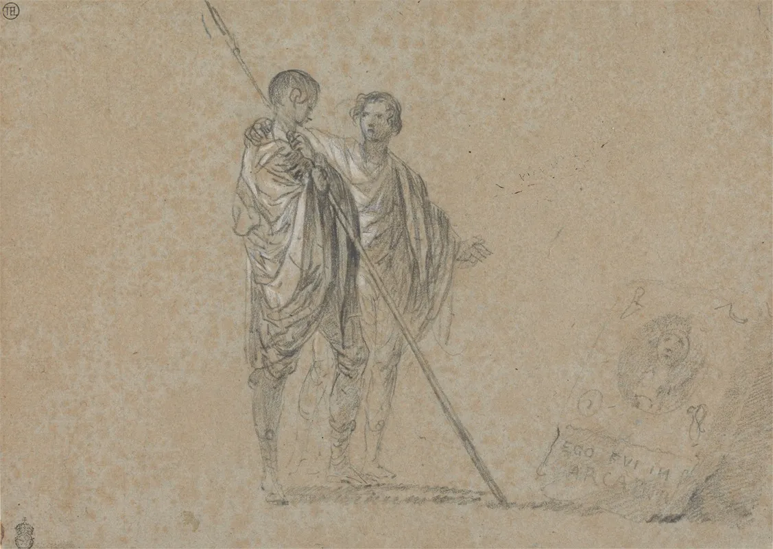 Study Of Figures For A View Of The Campagna