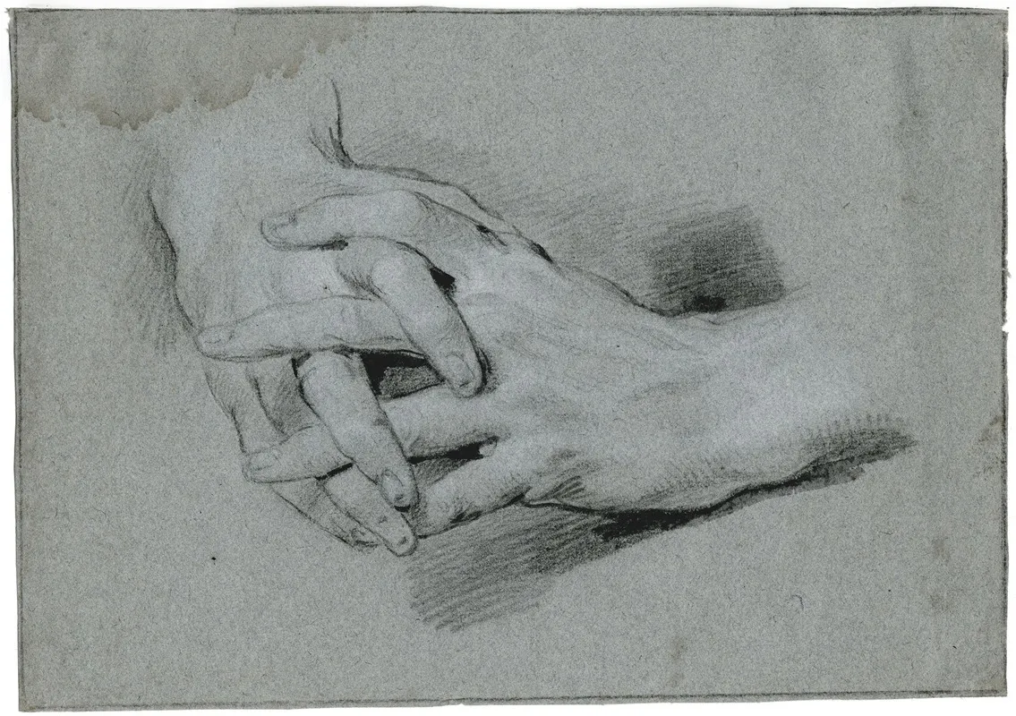 Study Of Folding Hands by Jacob de Wit - Canvas Print