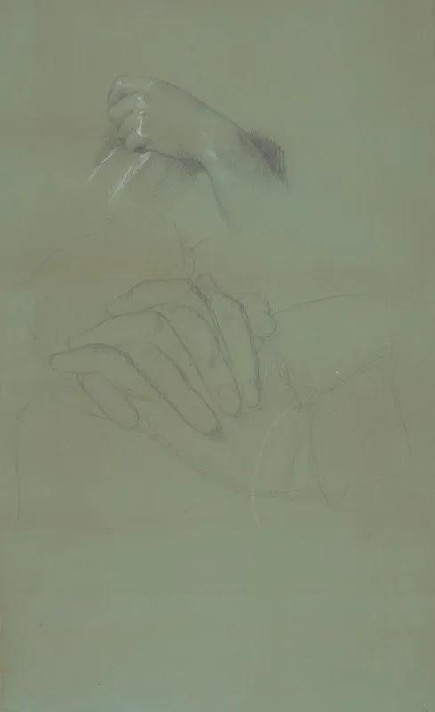 Study Of Hands For The Painting Death Of Barbara Radziwill