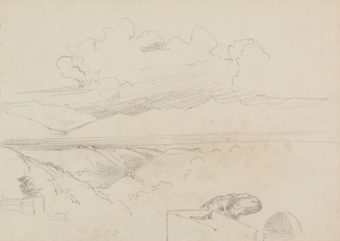 Study Of Mountainous Landscape With Clouds