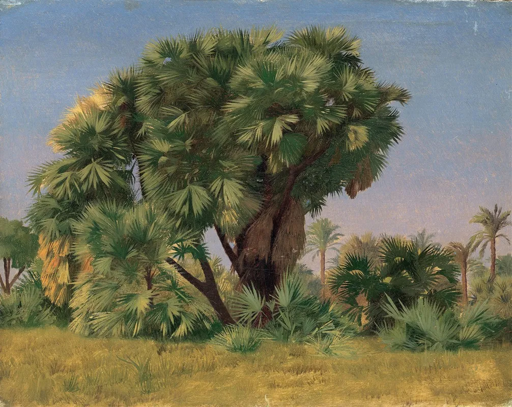 Study Of Palm Trees by Jean-Léon Gérôme - Canvas Print