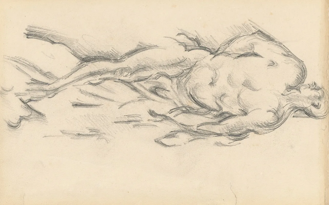 Study Of Pugets Milo Of Crotona 2 by Paul Cézanne - Canvas Print