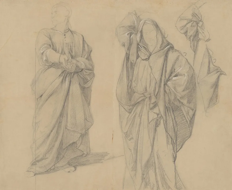 Study Of Robes Of The High Priest And The Man In Turban To The Painting Martyrdom Of St Matthias