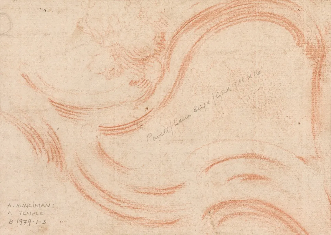 Study Of Rocaille Mouldings by Alexander Runciman - Canvas Print
