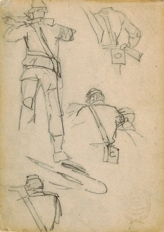 Study Of Soldiers Taking Aim