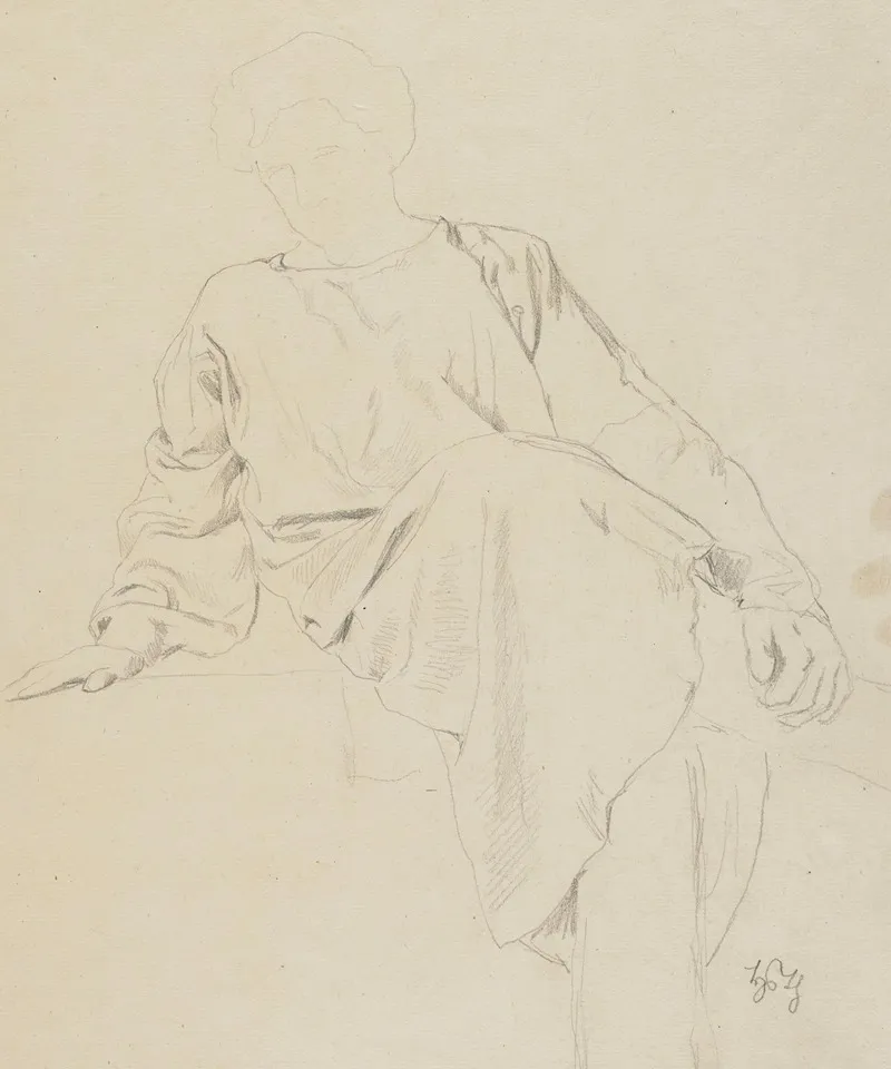 Study Of The Figure Of A Sitting Man In A Tunic