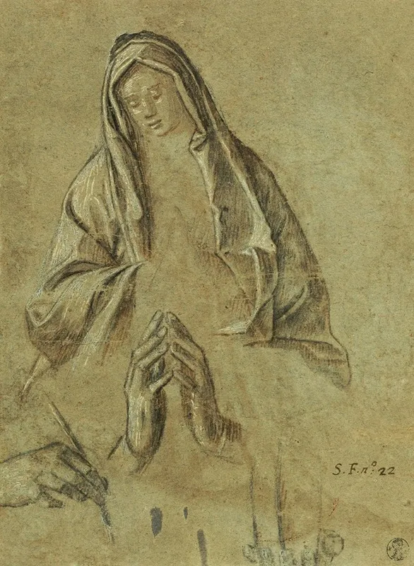 Study Of The Virgin And Of Hands by Vittore Carpaccio - Canvas Print