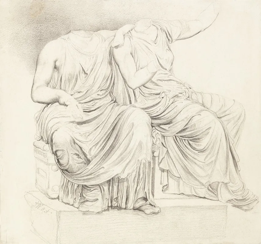 Study Of Two Headless Classical Statues