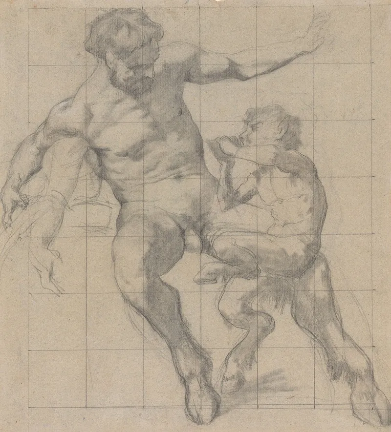 Study Of Two Satyrs