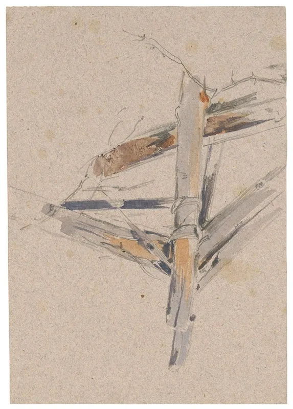 Study Of Wooden Animal Trap by Friedrich Carl von Scheidlin - Canvas Print