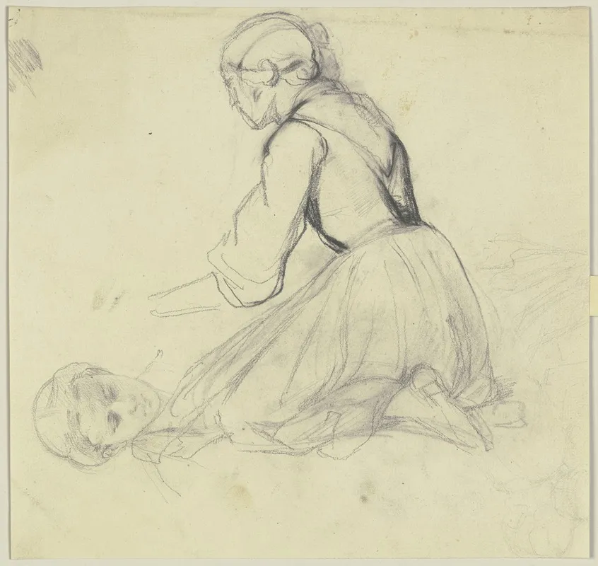 Study Sheet Kneeling Woman
