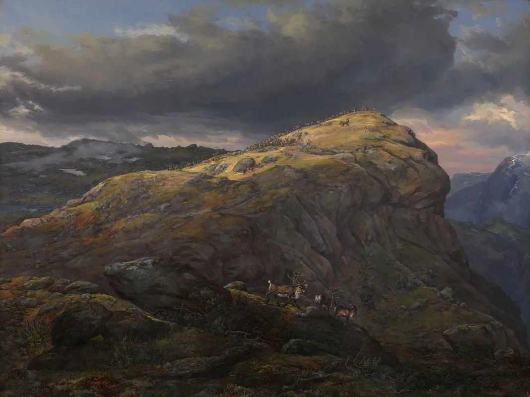 Stugunoset At Filefjell by Johan Christian Dahl - Canvas Print