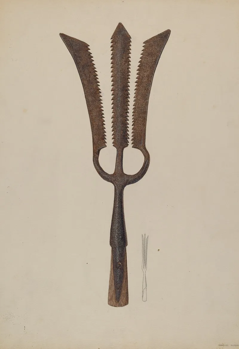 Sturgeon Spear by Samuel Faigin - Canvas Print