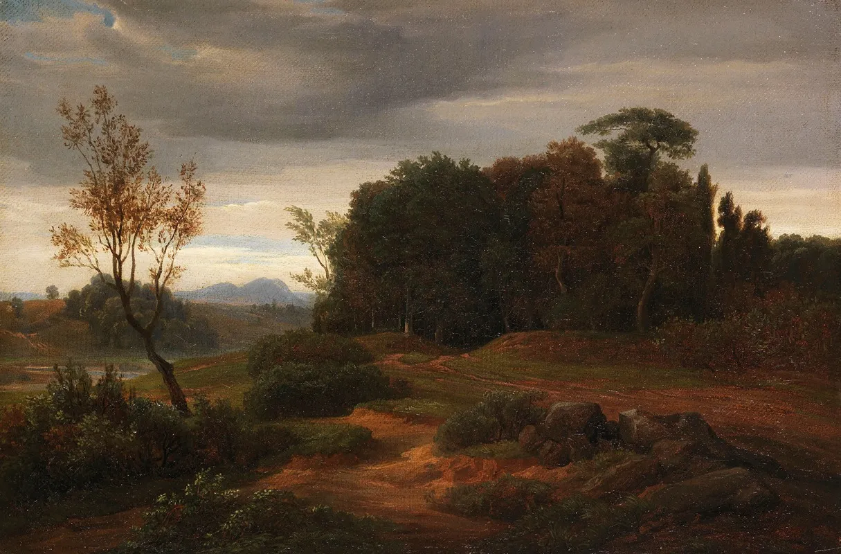 Sturmische Landschaft by Johann Wilhelm Schirmer - Canvas Print