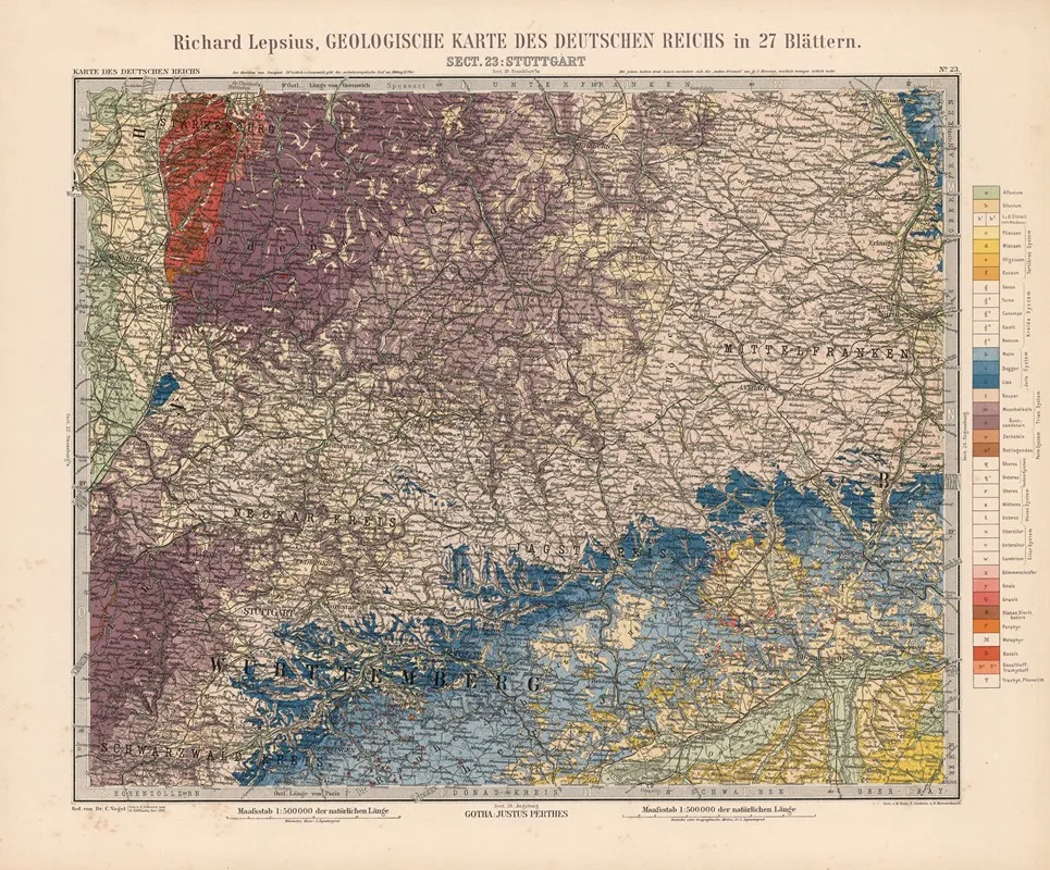 Stuttgart by F. Stiebritz - Canvas Print