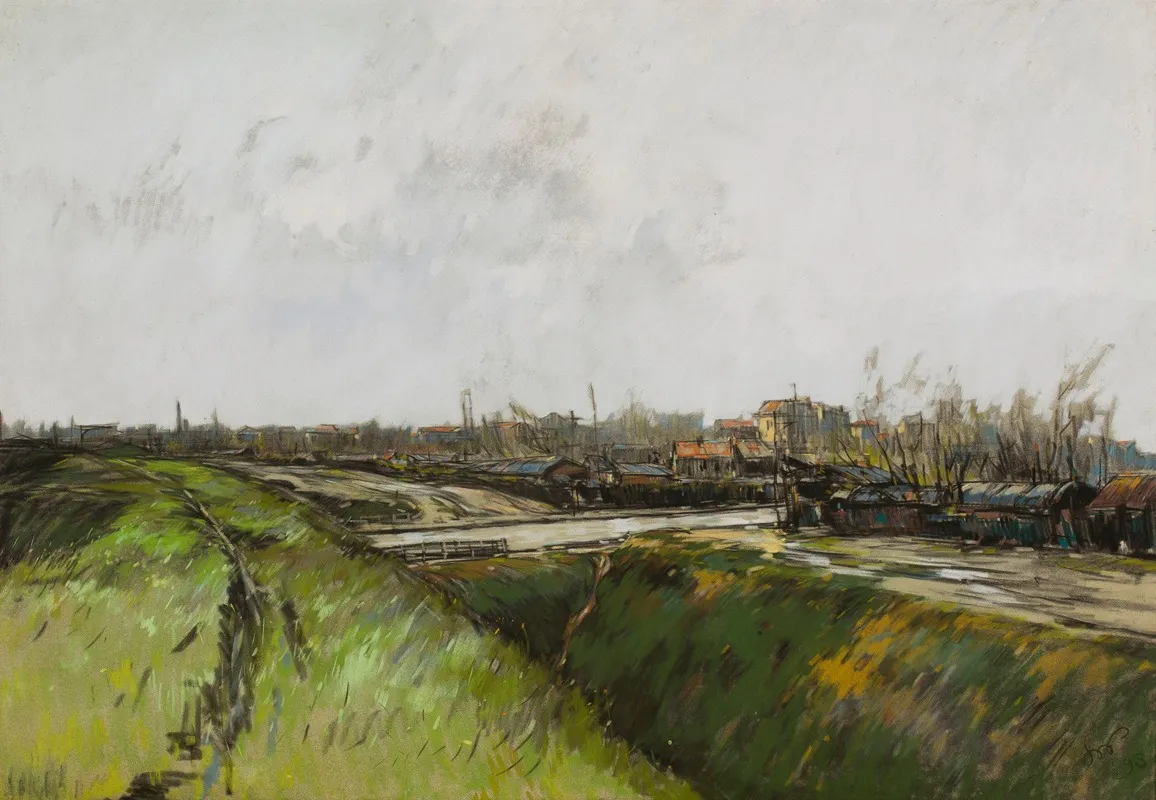 Suburban Landscape In The Vicinity Of Paris
