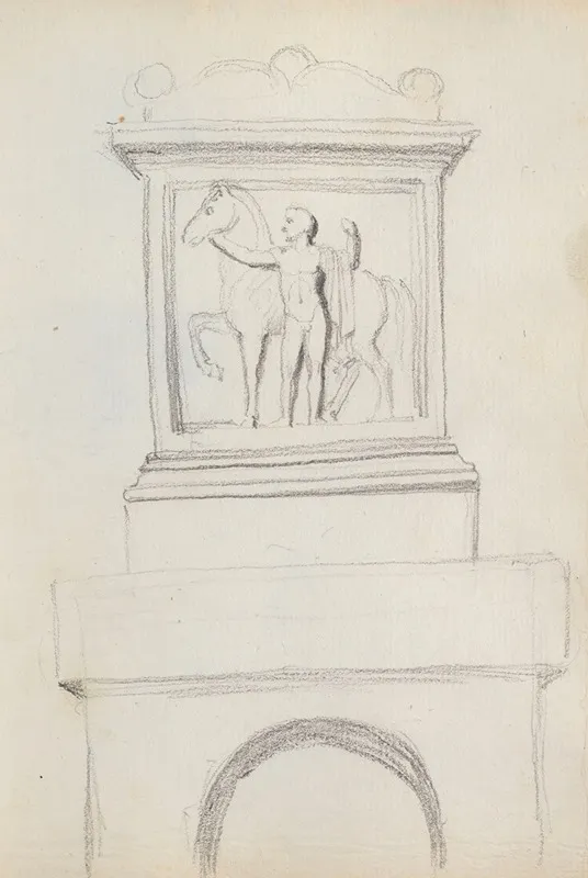 Suburban Tomb Monument With Marble Altar On Top On The Road Between Rome And Tivoli