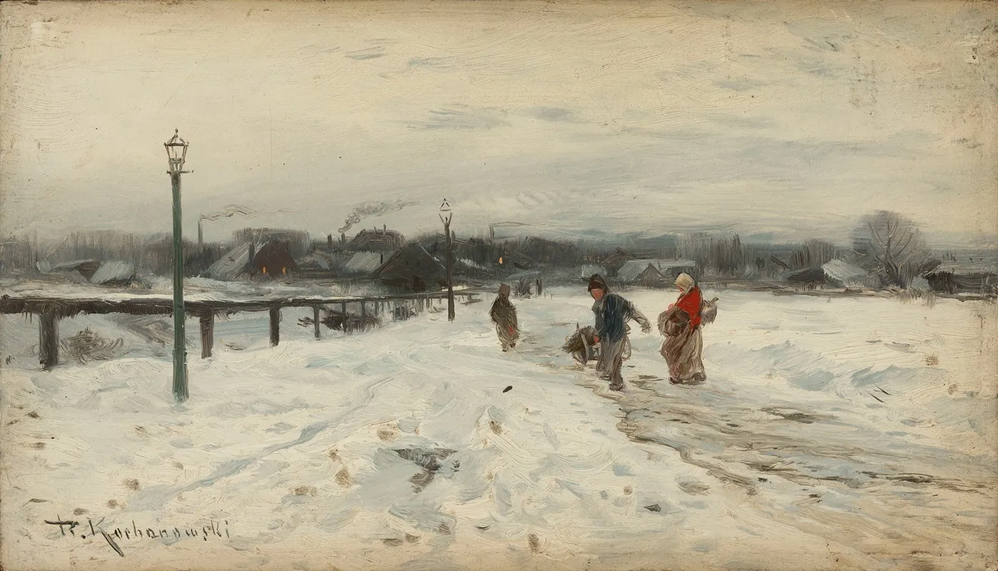 Suburban Winter Landscape