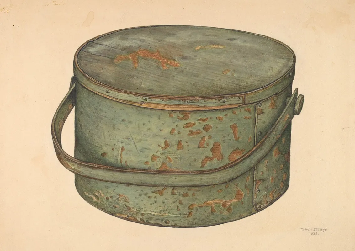 Sugar Pail With Cover by Erwin Stenzel - Canvas Print