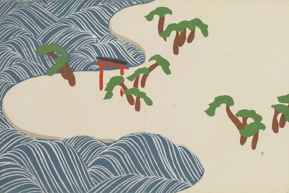 Suminoe Suminoe by Kamisaka Sekka - Canvas Print