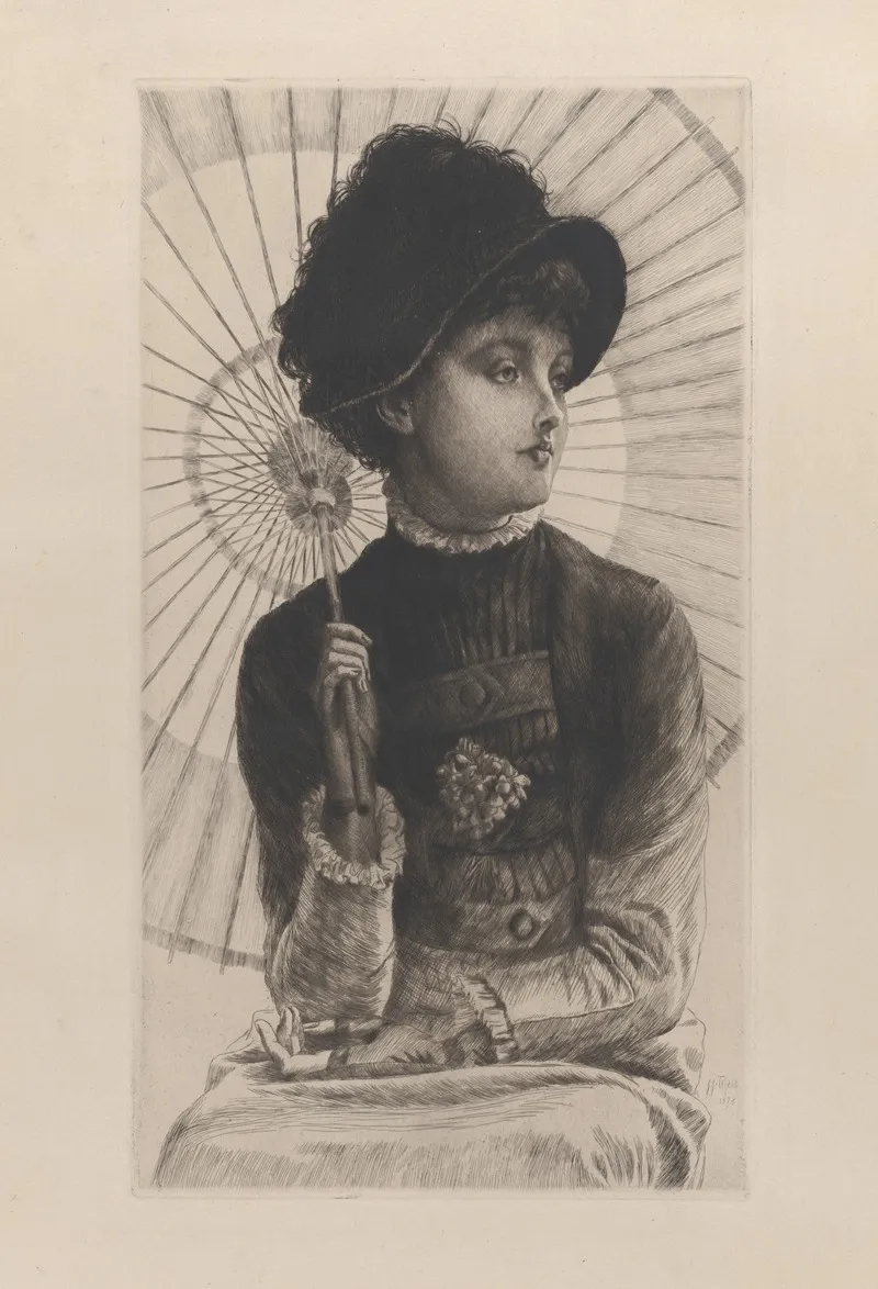 Summer 45 by James Tissot - Canvas Print