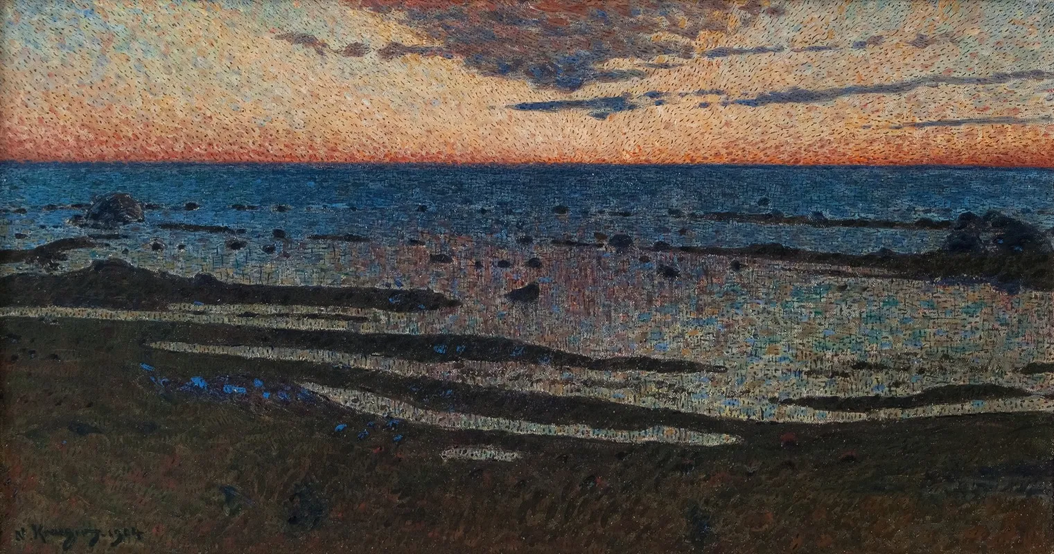 Summer Evening At Kalmarsund by Nils Kreuger - Canvas Print