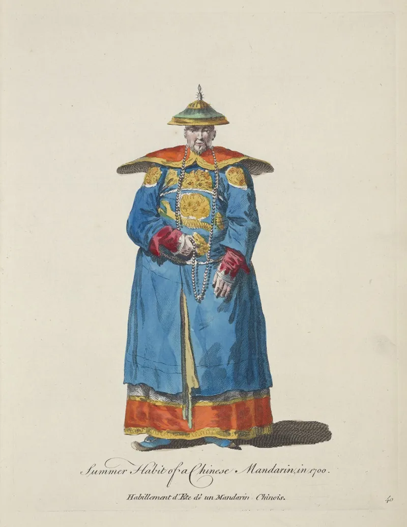 Summer Habit Of A Chinese Mandarin In 1700 Habillement Dete Deun Mandarin Chinois
